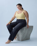 Antrasit Yüksek Bel Geniş Paça Comfort/Orta Esnek Büyük Beden Wide Leg Jeans