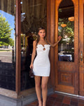 Beyaz Gül Detaylı Elbise | Bridal & Nikah Elbisesi
