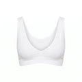 Beyaz Seamless/Dikişsiz Balensiz Kapsız Kalın Askılı Bralette