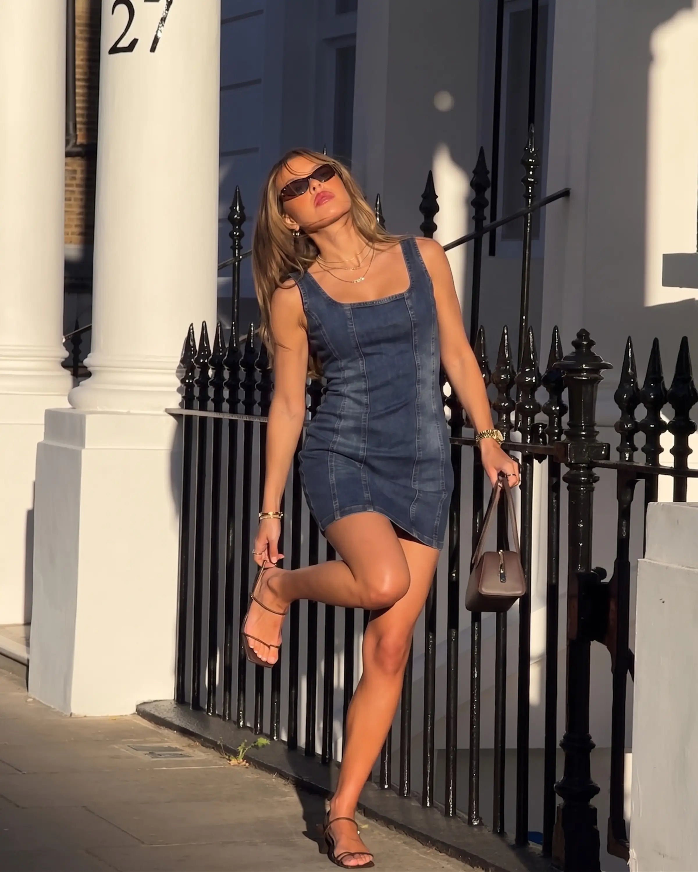 Denim Görünümlü Elbise | Şık Günlük & Casual Elbise