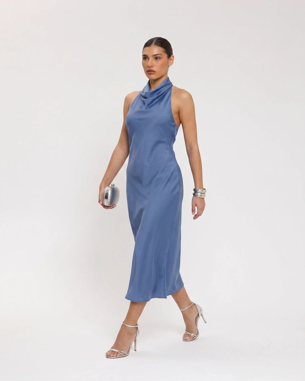 Mavi Slip Maxi Elbise