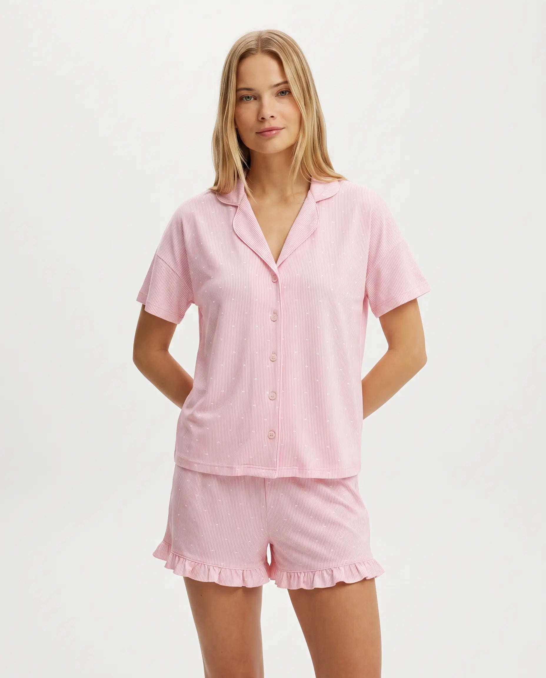 Somon Rengi Pijama Takımı